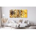 5-TEILIGES WANDBILD MANDALA MIT VINTAGE TOUCH - BILDER MIT FENG SHUI-MOTIVEN - BILDER