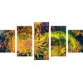 5-PIECE CANVAS PRINT COLORFUL ABSTRACT ART - ABSTRACT PICTURES - PICTURES