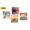 CANVAS PRINT SET VACATION IN PARADISE - SET OF PICTURES - PICTURES