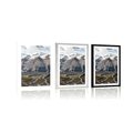 AFFICHE AVEC MONTURE BEAU PANORAMA DE MONTAGNE - NATURE - AFFICHES