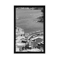 POSTER BEAUTIFUL COAST OF ITALY IN BLACK AND WHITE - BLACK AND WHITE - POSTERS