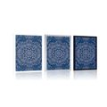 POSTER BLUE MANDALA WITH AN ABSTRACT PATTERN - FENG SHUI - POSTERS