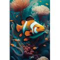 CANVAS PRINT OF A SURREALISTIC CLOWN WITH AN EYE - PICTURES UNDERWATER WORLD - PICTURES