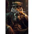 IMPRESSION SUR TOILE ANIMAL GANGSTER TIGRE - IMPRESSIONS SUR TOILE ANIMAL GANGSTERS - IMPRESSION SUR TOILE