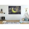 CANVAS PRINT GIRL ON THE MOON - PICTURES OF PEOPLE - PICTURES