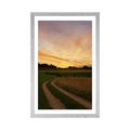 AFFICHE AVEC MONTURE COUCHER DE SOLEIL SUR LE PAYSAGE - NATURE - AFFICHES