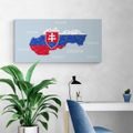 KÉPES TÉRKÉP SZLOVÁKIA ÁLLAMI CÍMERREL ÉS KÖRNYEZŐ ORSZÁGOKKAL PARAFÁN - PARAFA KÉPEK - KÉPEK
