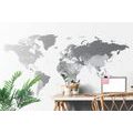 SELF ADHESIVE WALLPAPER DETAILED MAP OF THE WORLD IN BLACK AND WHITE - SELF-ADHESIVE WALLPAPERS - WALLPAPERS