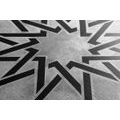 CANVAS PRINT ORIENTAL MOSAIC IN BLACK AND WHITE - BLACK AND WHITE PICTURES - PICTURES