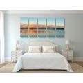 5-PIECE CANVAS PRINT LAKE AND SUNSET - PICTURES OF NATURE AND LANDSCAPE - PICTURES