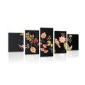 5-PIECE CANVAS PRINT BIRD WITH A FOLKLORE THEME - STILL LIFE PICTURES{% if product.category.pathNames[0] != product.category.name %} - PICTURES{% endif %}