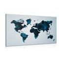 IMPRESSION SUR TOILE CARTE DU MONDE EN GRAPHISME VECTORIEL - CARTES D'IMPRESSIONS SUR TOILE - IMPRESSION SUR TOILE