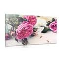 CANVAS PRINT OF ROSES IN BLOOM - VINTAGE AND RETRO PICTURES - PICTURES