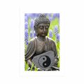 POSTER MIT PASSEPARTOUT YIN UND YANG BUDDHA - FENG SHUI - POSTER