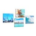 CANVAS PRINT SET SEASIDE LANDSCAPE - SET OF PICTURES - PICTURES