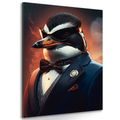 CANVAS PRINT ANIMAL GANGSTER PENGUIN - PICTURES OF ANIMAL GANGSTERS - PICTURES