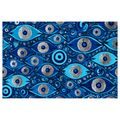 TABLEAU SUR TOILE – YEUX BLEUS MYSTÉRIEUX - TABLEAUX PAR THÈME - TABLEAUX