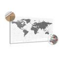 PICTURE ON THE CORK OF A POLITICAL MAP OF THE WORLD IN BLACK & WHITE - PICTURES ON CORK{% if kategorie.adresa_nazvy[0] != zbozi.kategorie.nazev %} - PICTURES{% endif %}