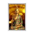 POSTER BUDDHA STATUE WITH AN ABSTRACT BACKGROUND - FENG SHUI - POSTERS