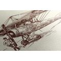 CANVAS PRINT RETRO PLANE - VINTAGE AND RETRO PICTURES - PICTURES