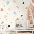 SAMOLJEPLJIVA FOTOTAPETA PASTELNI TERRAZZO OBLICI - DJEČJE TAPETE - TAPETE