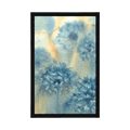 POSTER BLUE DANDELION IN WATERCOLOR DESIGN - FLOWERS - POSTERS