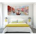 5-PIECE CANVAS PRINT VENETIAN GONDOLA - PICTURES OF CITIES - PICTURES