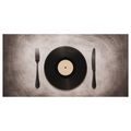 WANDBILD RETRO-DINNER AUF PLATTE - MUSIKBILDER - BILDER