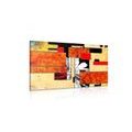 CANVAS PRINT ABSTRACTION IN ORANGE DESIGN - ABSTRACT PICTURES - PICTURES