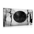 CANVAS PRINT AFRICAN DANCE IN BLACK AND WHITE - BLACK AND WHITE PICTURES - PICTURES