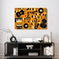 WANDBILD MUSIKALISCHE HARMONIE IN ABSTRAKTION - MUSIKBILDER - BILDER