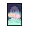 POSTER CURCUBEU DEASUPRA LUNCII ABSTRACTE MID-CENTURY - MOTIVE DIN ATELIERUL NOSTRU - POSTERE