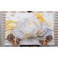 CANVAS PRINT LUXURIOUS ROSE WITH AN ABSTRACTION - PICTURES FLOWERS - PICTURES