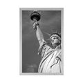 POSTER STATUE OF LIBERTY IN BLACK AND WHITE - BLACK AND WHITE - POSTERS