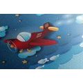 CANVAS PRINT AIRPLANE FLIGHT - CHILDRENS PICTURES - PICTURES