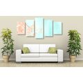5-PIECE CANVAS PRINT SEA ABSTRACTION - ABSTRACT PICTURES - PICTURES