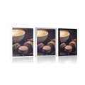 POSTER COFFEE WITH CHOCOLATE MACARONS - WITH A KITCHEN MOTIF - POSTERS