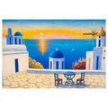 WANDBILD GRIECHISCHE INSEL BEI SONNENUNTERGANG - BILDER MEER UND STRAND - BILDER