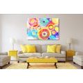 CANVAS PRINT CIRCLES FULL OF COLORS - POP ART PICTURES - PICTURES