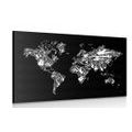 CANVAS PRINT MUSICAL WORLD MAP - PICTURES OF MAPS - PICTURES