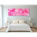 CANVAS PRINT MANDALA PINK WATERCOLOR - PICTURES FENG SHUI - PICTURES