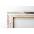 CANVAS PRINT ORCHID AND ZEN STONES ON A WOODEN BACKGROUND - PICTURES FENG SHUI - PICTURES