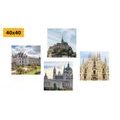 CANVAS PRINT SET HISTORICAL MONUMENTS - SET OF PICTURES - PICTURES