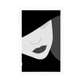 POSTER CLASSY LADY IN A HAT IN BLACK AND WHITE DESIGN - BLACK AND WHITE - POSTERS