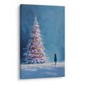WANDBILD ZAUBERHAFTE NACHT MIT WEIHNACHTSBAUM - WEIHNACHTS- UND WINTERBILDER - BILDER