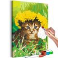 PICTURE PAINTING BY NUMBERS KITTEN WITH DANDELION - PAINTING BY NUMBERS{% if kategorie.adresa_nazvy[0] != zbozi.kategorie.nazev %} - PAINTING BY NUMBERS{% endif %}