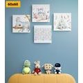 CANVAS PRINT SET FOR CHILDREN IN BEAUTIFUL COLORS - SET OF PICTURES - PICTURES