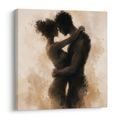 TABLEAU SUR TOILE – FUSION ROMANTIQUE DE DEUX ÂMES - TABLEAUX D'AMOUR - TABLEAUX
