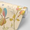 WALLPAPER VINTAGE BIRDS ON BRANCHES - WALLPAPERS VINTAGE AND RETRO - WALLPAPERS