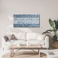 TABLEAU SUR TOILE – SPIRALES MARINES EN BLEU - TABLEAUX PAR THÈME - TABLEAUX